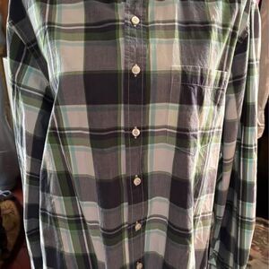 Old Navy 100% Cotton Women’s Plaid Button Down Blouse 48” Bust 29” Length